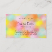 Moderne elegante kleurrijke Abstracte Trendy Sjabl Visitekaartje (Achterkant)