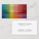 Moderne elegante kleurrijke eenvoudige Sjabloon Visitekaartje (Voorkant / Achterkant)