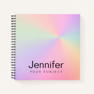 Moderne, elegante, kleurrijke holografische gradië notitieboek