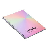 Moderne, elegante, kleurrijke holografische verloo notitieboek (Rechterzijde)