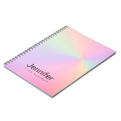 Moderne, elegante, kleurrijke holografische verloo notitieboek (Linkerzijde)