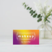 Moderne, elegante kleurrijke holografische vormer visitekaartje (Staand voorkant)