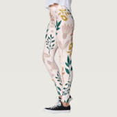 Moderne Elegante Kleurrijke Stijlvolle Bloemen Leggings (Links)