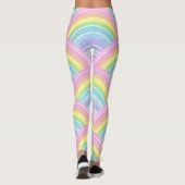 Moderne elegante kleurrijke stijlvolle regenboog leggings (Achterkant)