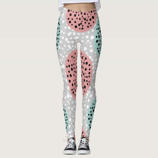 Moderne elegante kleurrijke stijlvolle vormen leggings (Voorkant)