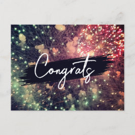 Moderne Elegante Kleurrijke Vuurwerk Feestelijke C Briefkaart