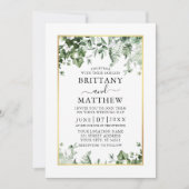 Moderne Elegante Klimopvarens Saliegroen Gouden Br Kaart (Voorkant)