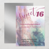 Moderne elegante koele waterverf zoet 16 kaart (Voorkant / Achterkant)