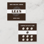 Moderne elegante koffiebonen klantenkaartje (Voorkant / Achterkant)