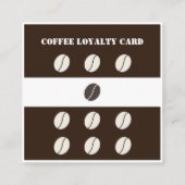Moderne elegante koffiebonen klantenkaartje (Achterkant)