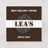 Moderne elegante koffiebonen klantenkaartje (Voorkant)