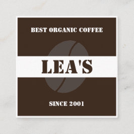 Moderne elegante koffiebonen klantenkaartje