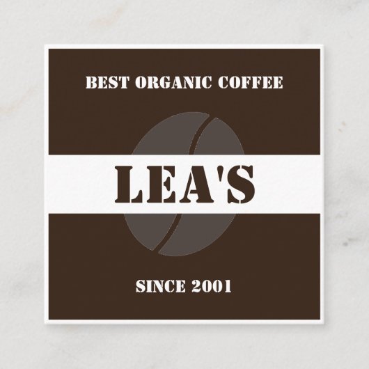 Moderne elegante koffiebonen klantenkaartje (Voorkant)