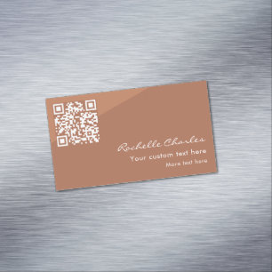 Moderne Elegante Koperen QR-Code Magnetisch Visitekaartje