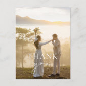 Moderne elegante koppel foto dank u briefkaart (Voorkant)