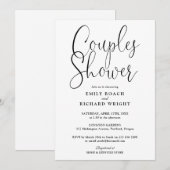 Moderne elegante koppels bruids bruiloft douche kaart (Voorkant / Achterkant)