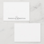 Moderne Elegante Koppels Gepersonaliseerde briefpa Notitiekaartje (Voorkant / Achterkant)