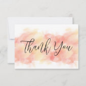 Moderne elegante koraal perzik flat dank u kaarten (Voorkant)