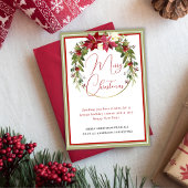 Moderne Elegante krans Vrolijke Kerstzaken Feestdagenkaart