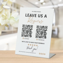 Moderne Elegante Laat Ons Een Review QR Code Achte