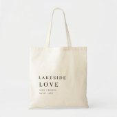 Moderne Elegante Lakeside Welkom Huwelijk Tote Bag (Voorkant)