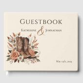 Moderne Elegante Landelijke Westerse Bloemen Gastenboek (Voorkant)