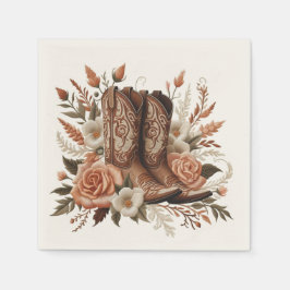 Moderne Elegante Landelijke Westerse Bloemen Servet