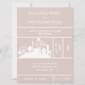 Moderne elegante Las Vegas City Skyline uitnodigin Kaart (Voorkant)