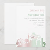 Moderne elegante Las Vegas City Skyline uitnodigin Kaart (Voorkant / Achterkant)