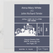 Moderne elegante Las Vegas City Skyline uitnodigin Kaart (Voorkant / Achterkant)