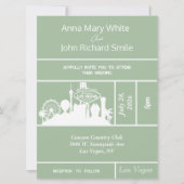 Moderne elegante Las Vegas City Skyline uitnodigin Kaart (Voorkant)