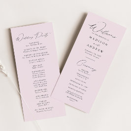 Moderne Elegante Lavendel Trouwprogramma