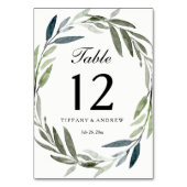 Moderne elegante ledertaarnummers kaart (Voorkant)