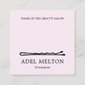 Moderne Elegante Licht Wit Haar Pin Salon Loyalite Klantenkaartje (Voorkant)