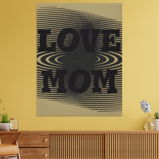 Moderne elegante lichtbruin, zwart ontwerp canvas afdruk (Insitu (Woonkamer))