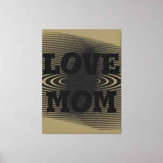 Moderne elegante lichtbruin, zwart ontwerp canvas afdruk (Voorkant)