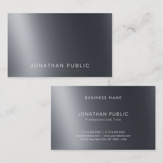 Moderne, elegante lichte en schaduw-creatieve plaa visitekaartje (Voorkant / Achterkant)