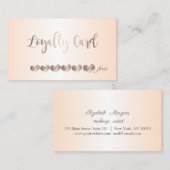Moderne Elegante, Lichtgevende, Hart Loyalty Card (Voorkant / Achterkant)