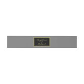 Moderne Elegante Lichtgrijze & Gouden Script Bruil Uitnodigingen Wikkel (Vlak)
