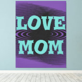 Moderne elegante lichtgroene, zwarte, paarse vormg canvas afdruk (Insitu (Houten vloer))