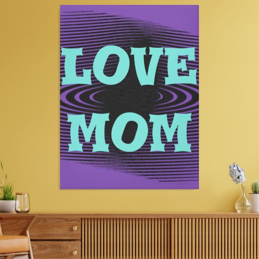 Moderne elegante lichtgroene, zwarte, paarse vormg canvas afdruk (Insitu (Woonkamer))