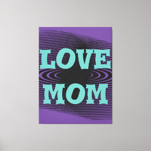 Moderne elegante lichtgroene, zwarte, paarse vormg canvas afdruk