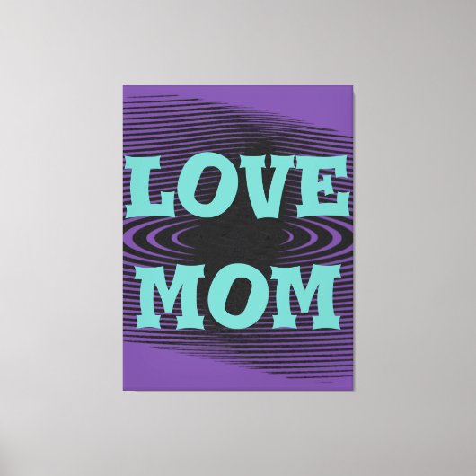 Moderne elegante lichtgroene, zwarte, paarse vormg canvas afdruk (Voorkant)