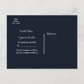 Moderne Elegante Lichtslinger Blauw Save The Date Aankondigingskaart (Achterkant)
