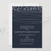 Moderne Elegante Lichtslinger Blauwe Viering Kaart (Voorkant)