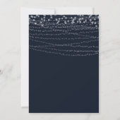 Moderne Elegante Lichtslinger Blauwe Viering Kaart (Achterkant)