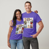 Moderne Elegante Liefde Beste Opa 8-Foto Collage T-shirt (Unisex)