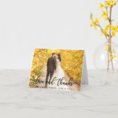 Moderne Elegante Liefde en Bedankt | Trouwnotitie Kaart (Gele Bloem)