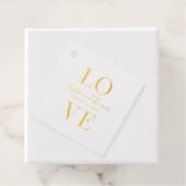 Moderne Elegante Liefde Trouwgunst Folie Bedankjes Labels (Met doos)