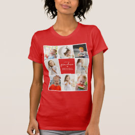 Moderne Elegante Liefde voor oma 8-foto collage T-shirt